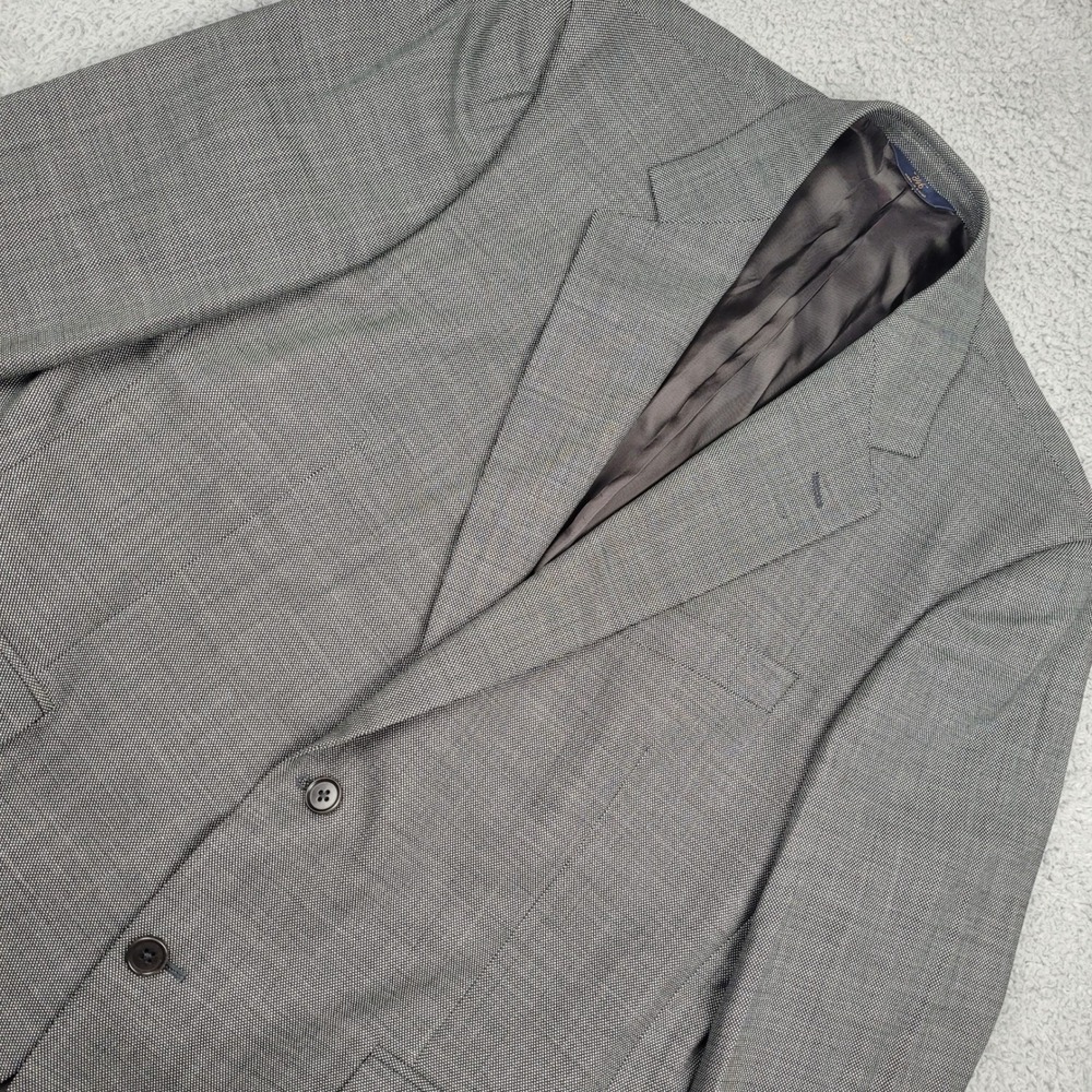 Brooks Brothers 346 Mens Blazer Sport Coat Jacket 43R‎ Grey Wool Blend Stretch